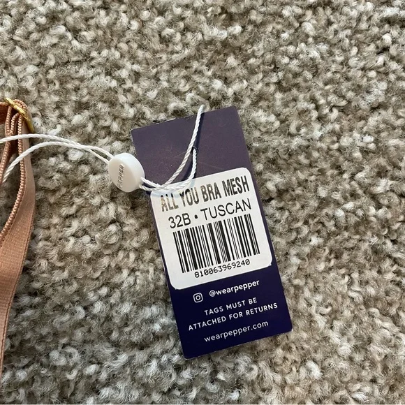 NWT Pepper All You Mesh bra Tuscan 32B Classic feminine casual - Picture 5 of 7